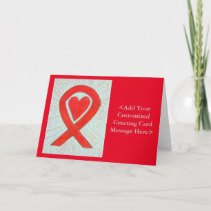 Cartes de voeux personnalisées au ruban de sensibi