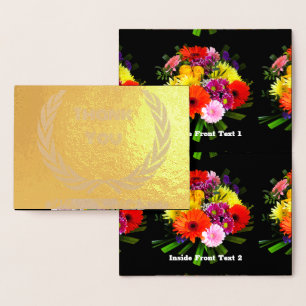 Cartes de vœux personnalisées avec texte de remerc