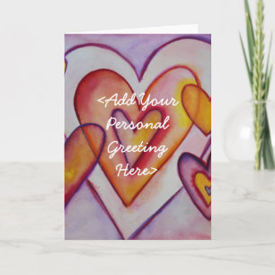 Cartes de vœux personnalisées Love Hearts