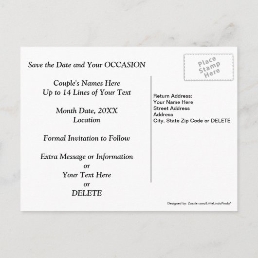 Cartes de Vœux Personnalisées pour le 60ème Annive (Dos)