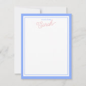 Cartes de vœux Pervenche et Rose (Devant)