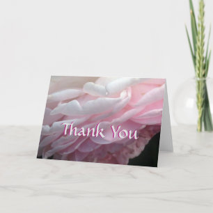 Cartes de voeux Petal Rose Rose Merci personnalisé