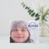 Cartes de vœux photo de couronne de Hanouka à bull (Debout devant)