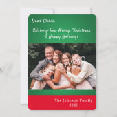 Cartes de voeux photo de l'arbre de Noël blanc (Dos)