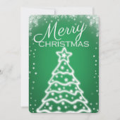 Cartes de voeux photo de l'arbre de Noël blanc (Devant)