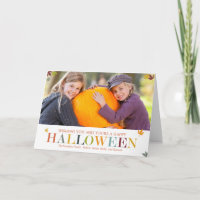 Cartes de vœux photo Halloween Feuilles d'automne