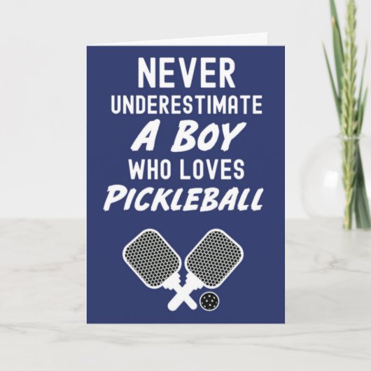 Cartes de voeux Pickleball pour garçons Joueurs en (Devant)