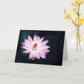 Cartes de voeux Pink Lotus Flower (Fleur jaune)
