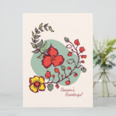 Cartes de vœux plates saisonnières (Debout devant)