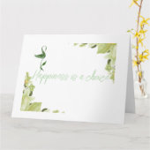 Cartes de vœux pliées (Fleur jaune)