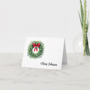 Cartes de vœux pliées avec nom personnalisé pour l
