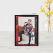 Cartes de voeux pliées des résolutions du Nouvel A (Fleur jaune)