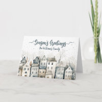 Cartes de vœux pliées Maisons nordiques