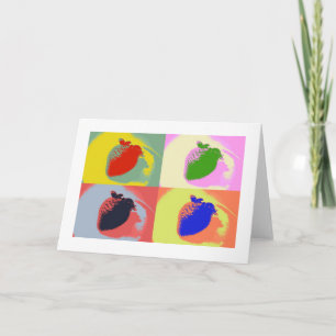 Cartes de voeux Pop Art fraise