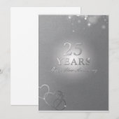 Cartes de vœux pour 25 ans de mariage (Devant / Derrière)