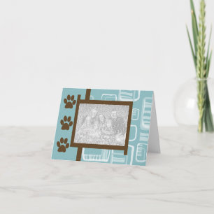 Cartes de voeux pour animaux de compagnie bleues e