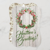 Cartes de vœux pour athée ! Salutations de païen ! (Devant / Derrière)