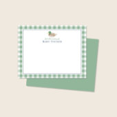 Cartes de vœux pour bébé garçon avec canard colver