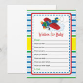 Cartes de vœux pour bébé pour jeu de Baby Shower (Devant / Derrière)