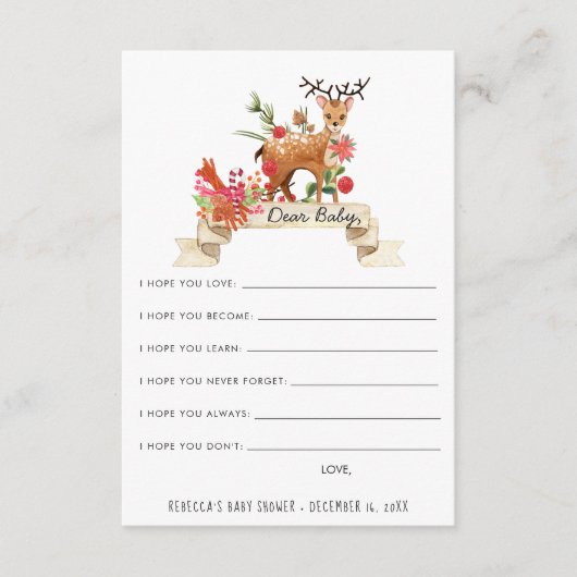 Cartes de vœux pour bébé | Renne (Devant)