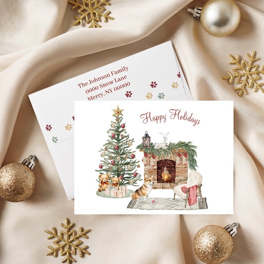 Cartes de vœux pour chien Joyeuses Pawlidays - Cor