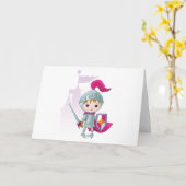 Cartes de voeux pour enfant chevalier (Fleur jaune)