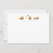 Cartes de vœux pour enfants avec des camions de co (Devant)