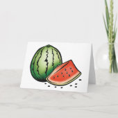 Cartes de voeux pour fruits de pastèque (Devant)