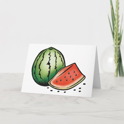 Cartes de voeux pour fruits de pastèque (Devant)