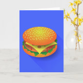 Cartes de voeux pour hamburger frais (Fleur jaune)