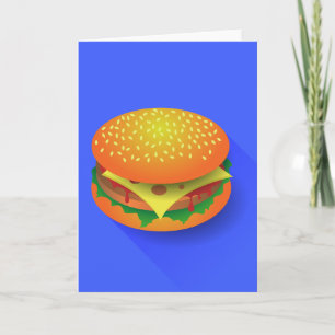 Cartes de voeux pour hamburger frais