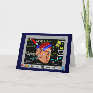 Cartes de voeux pour infirmière Cardiac Design du