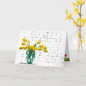 Cartes de vœux pour la Fête du prénom avec des tul (Fleur jaune)