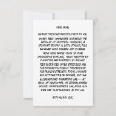 Cartes de voeux pour la journée "Maman's Embrace" (Dos)