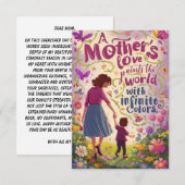 Cartes de voeux pour la journée "Maman's Embrace" (Devant / Derrière)