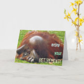 Cartes de voeux pour la retraite Orangoutan (Fleur jaune)