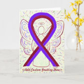 Cartes de voeux pour la sensibilisation au ruban p (Fleur jaune)