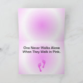 Cartes de voeux pour le cancer du sein "Marcher en (Intérieur)