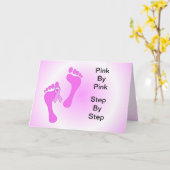 Cartes de voeux pour le cancer du sein "Marcher en (Fleur jaune)