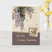 Cartes de vœux pour les 50 ans de mariage (Fleur jaune)
