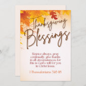 Cartes de voeux pour les Bénédictions d'action de (Devant / Derrière)