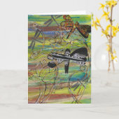 Cartes de voeux pour les bijoux libellules (Fleur jaune)