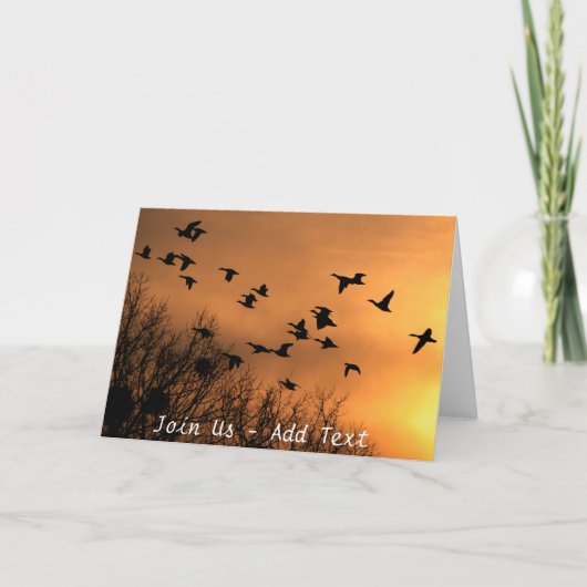 Cartes de voeux pour les canards volants du matin (Devant)