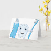 Cartes De Voeux Pour Les Dents Et Les Brosses À De (Fleur jaune)