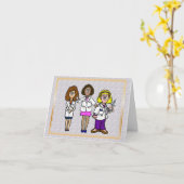 Cartes de voeux pour les médecins Médicales (Fleur jaune)