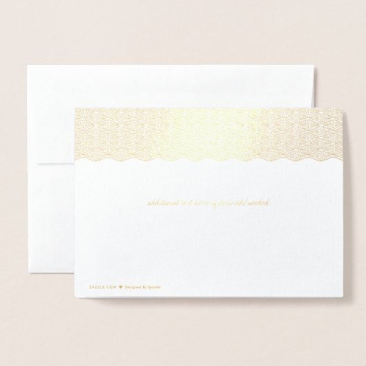 Cartes de voeux pour les nuages chinois en or broc (Derrière avec enveloppe)