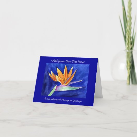 Cartes de voeux pour les oiseaux de paradis (Devant)