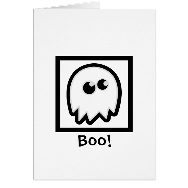 Cartes de voeux pour l'Halloween Ghost (Devant)