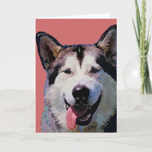 Cartes de voeux pour malamute en Alaska