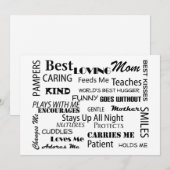 Cartes de vœux pour maman (Devant / Derrière)